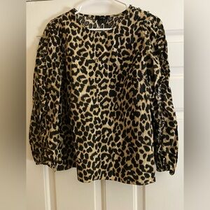 J. Crew Animal Print Blouse